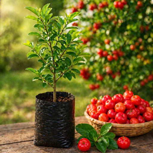 Acerola Doce Gigante Vermelha Enxertada Híbrida Muda 60cm - AceroDoce Gigante™