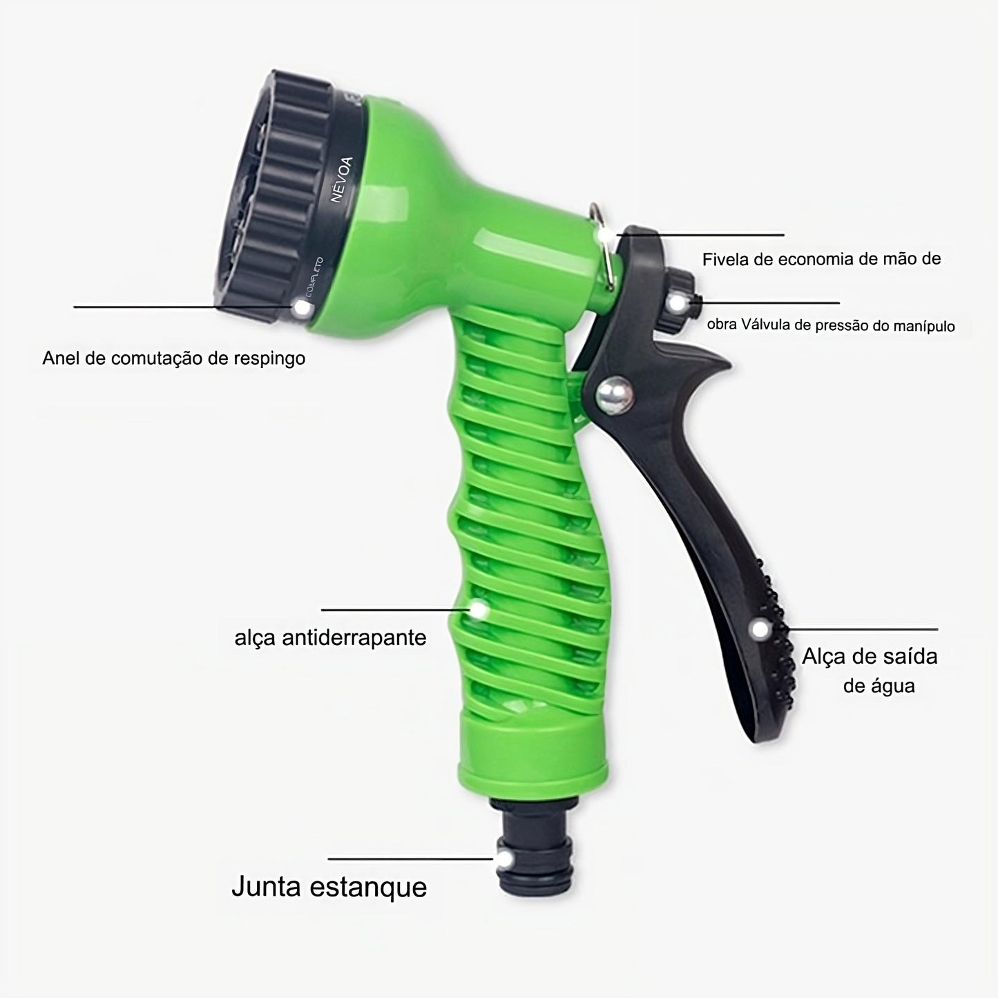 Mangueira Expansível de Alta Pressão com Bico Ajustável 7 Modos + Brinde Grátis - FlexFlow™