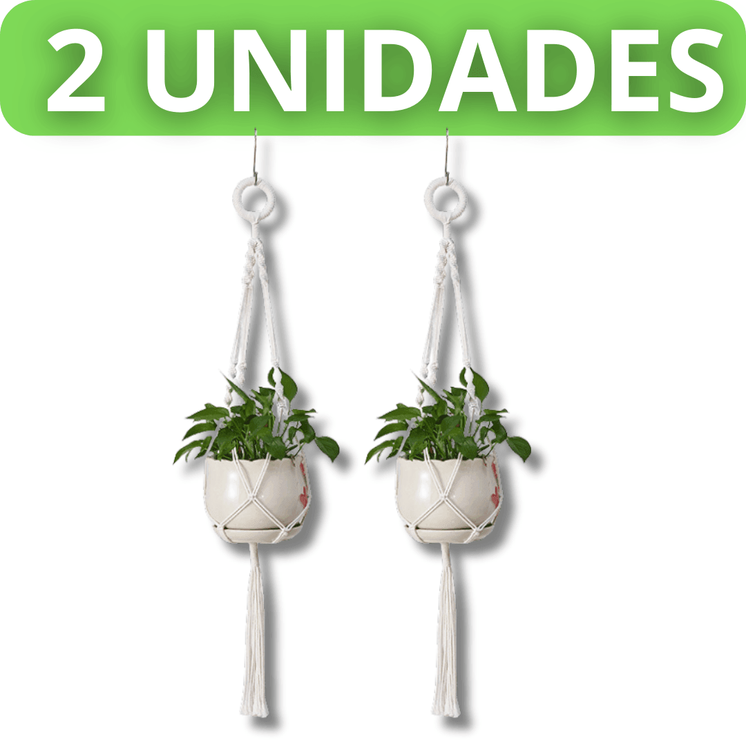 Suporte de Planta Macramê Decorativo para Vasos - MacraBloom™