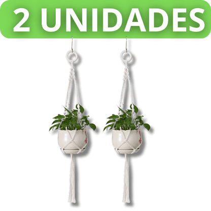 Suporte de Planta Macramê Decorativo para Vasos - MacraBloom™