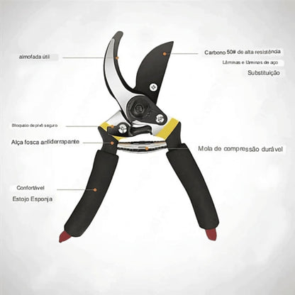 Tesoura de Podar Resistente e Afiada - PruneMax™