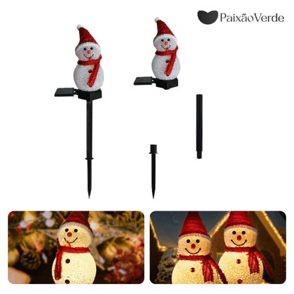 Luminária LED Solar De Natal Decorativo