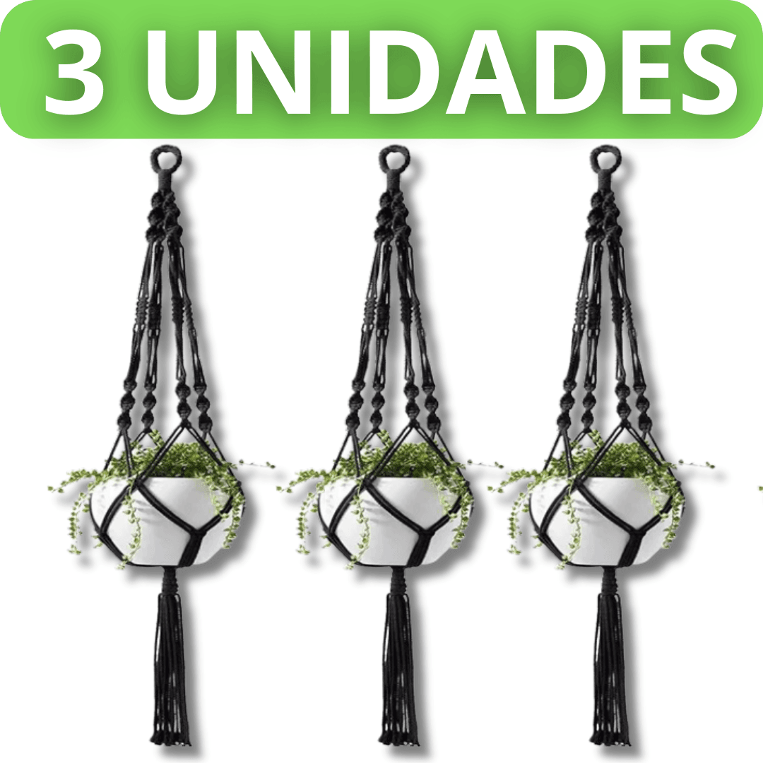 Suporte de Planta Macramê Decorativo para Vasos - MacraBloom™