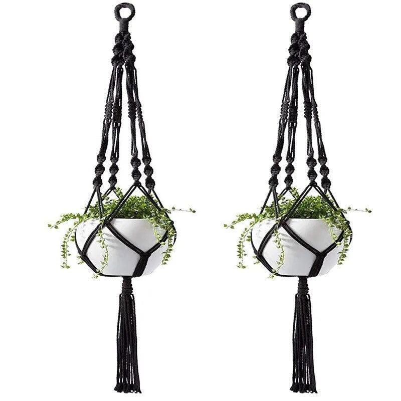 Suporte de Planta Macramê Decorativo para Vasos - MacraBloom™