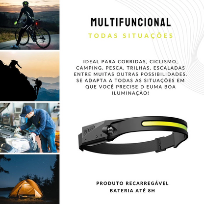 Lanterna de Cabeça recarregável | Compre 1 leve 2 / Promoção