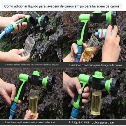 Pistola Pulverizadora Multifuncional para Mangueira com Ajuste de Pressão - AquaPro™