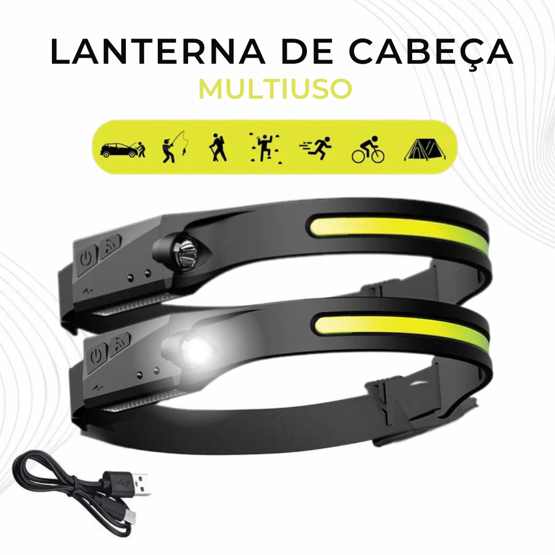 Lanterna de Cabeça recarregável | Compre 1 leve 2 / Promoção