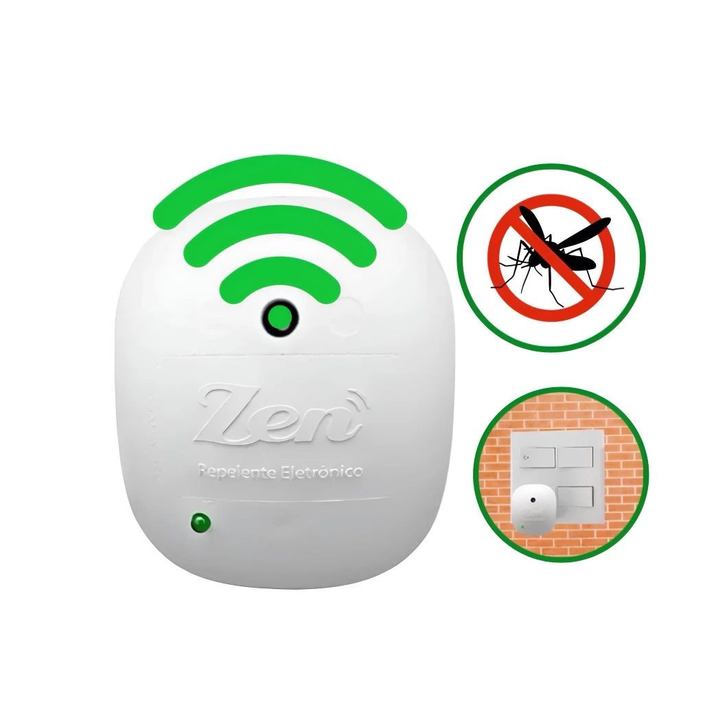 Repelente Eletrônico Ultrassônico Contra Pernilongos, Mosquitos e Baratas - SafeWave™