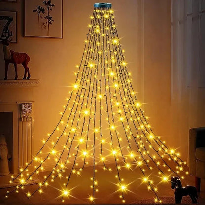 Luzes Decorativas Cascata para Árvore de Natal com LED - FestiGlow™