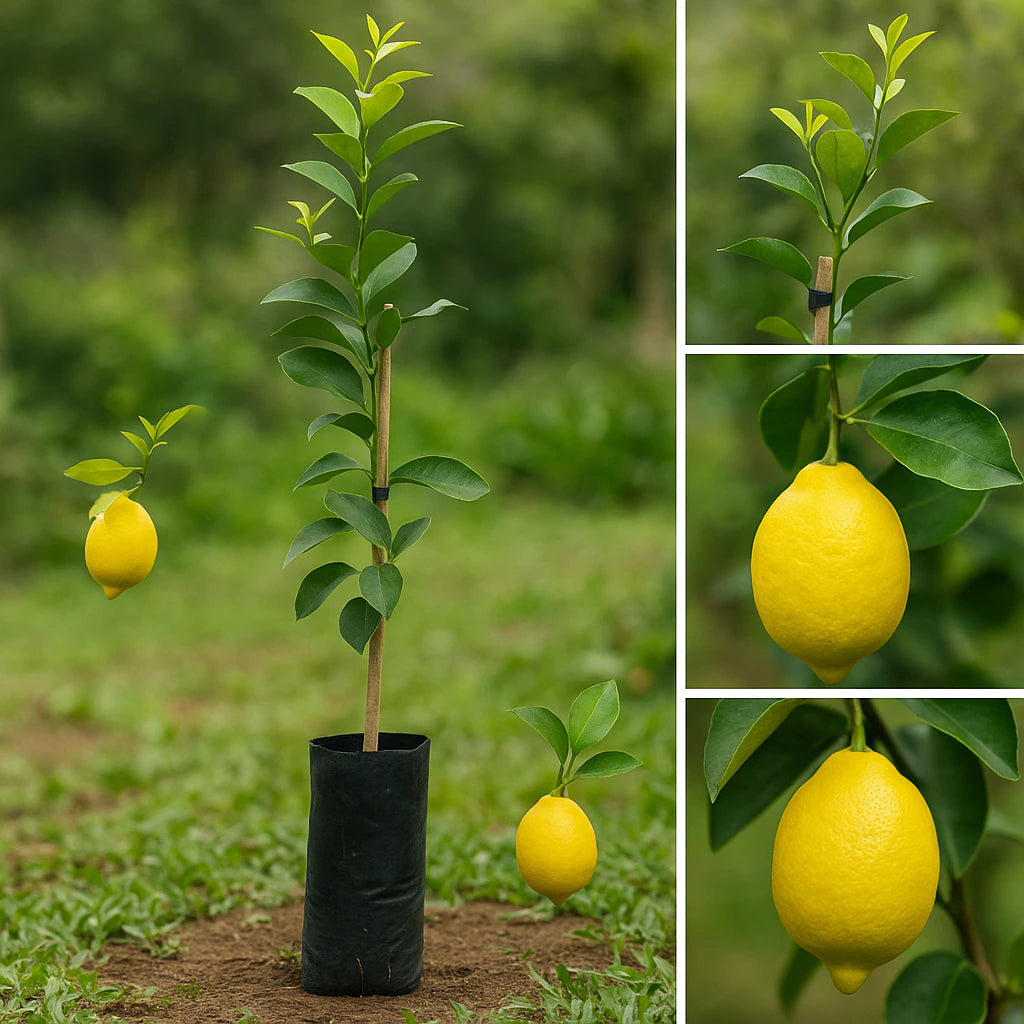 Limão Siciliano Enxertado Híbrido Muda Forte Natural 60cm para Sucos e Temperos - Siciliano Forte™