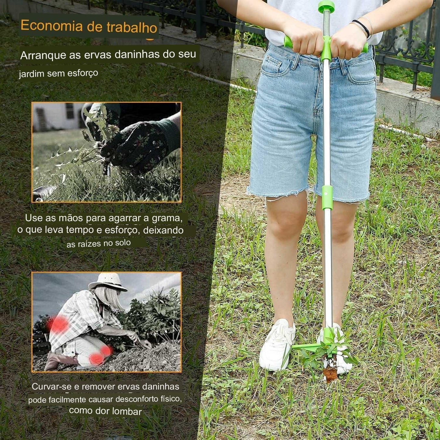 Removedor de Ervas Daninhas Premium de Alta Eficiência - TerraClean™
