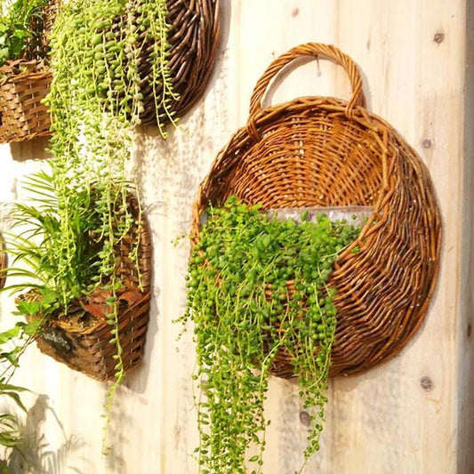 Cesto de Vime Artesanal para Plantas e Flores - RattanBloom™