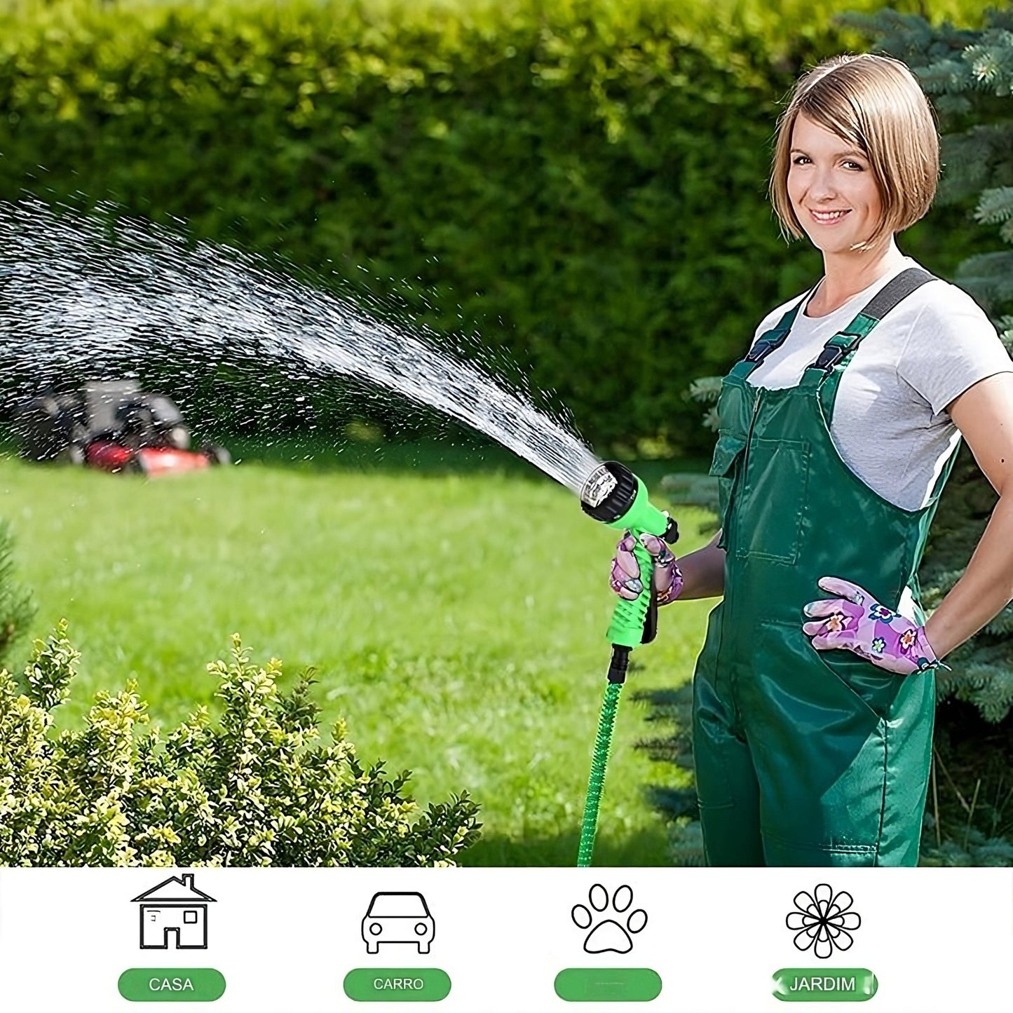 Mangueira Expansível de Alta Pressão com Bico Ajustável 7 Modos + Brinde Grátis - FlexFlow™