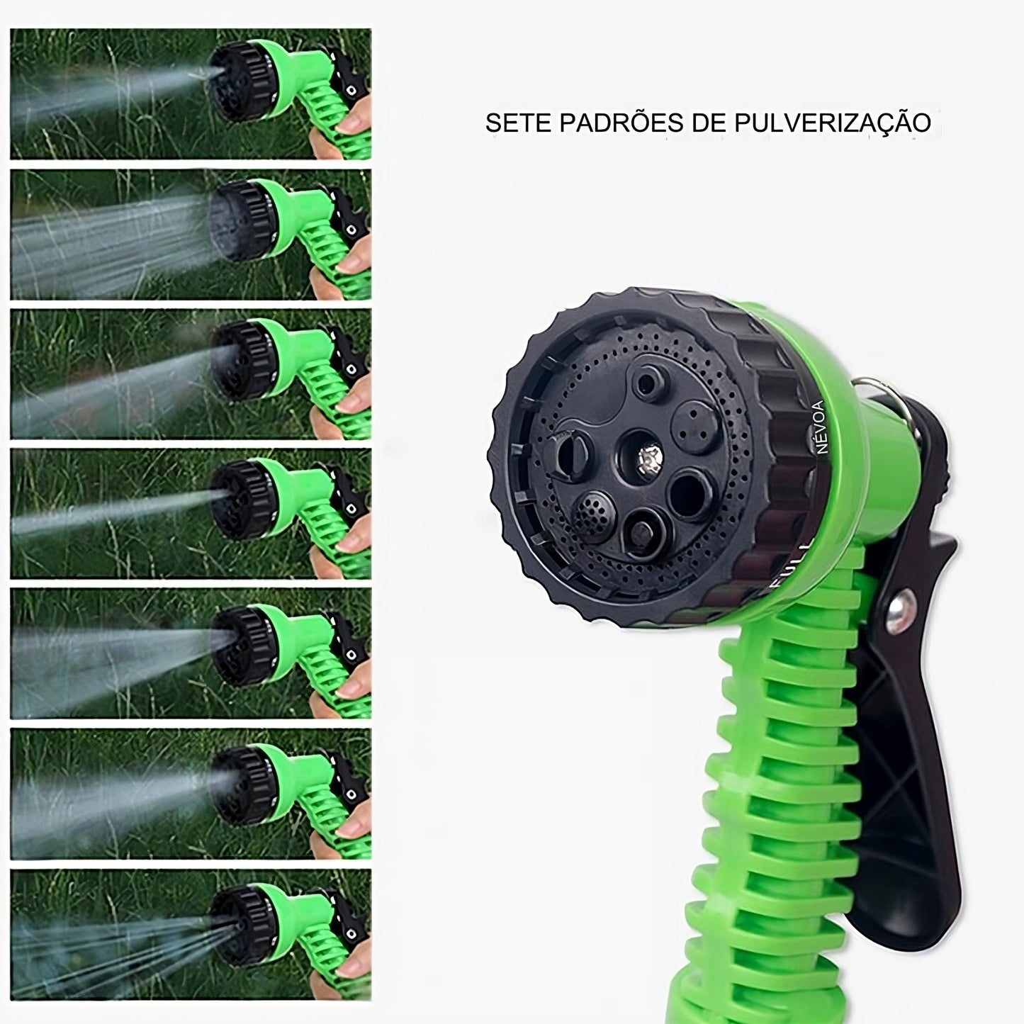 Mangueira Expansível de Alta Pressão com Bico Ajustável 7 Modos + Brinde Grátis - FlexFlow™