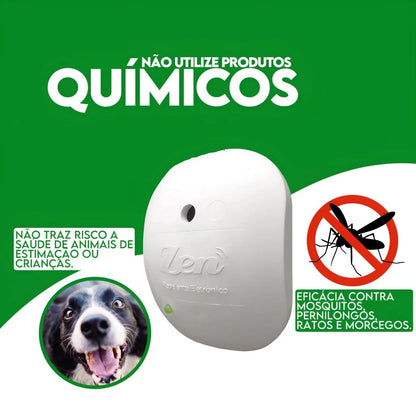 Repelente Eletrônico Ultrassônico Contra Pernilongos, Mosquitos e Baratas - SafeWave™