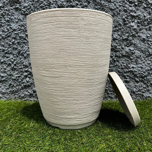 Vaso para plantas com design escovado