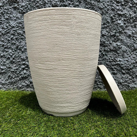 Vaso para plantas com design escovado