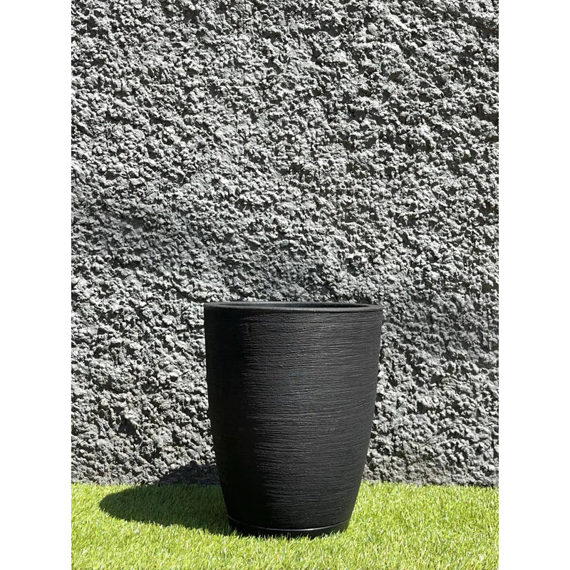 Vaso para plantas com design escovado